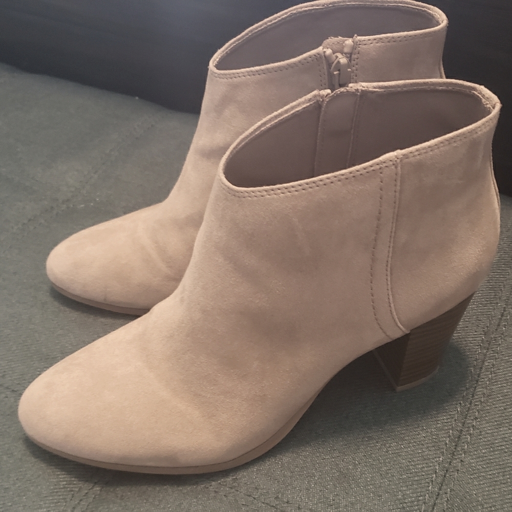 Tan ankle booties